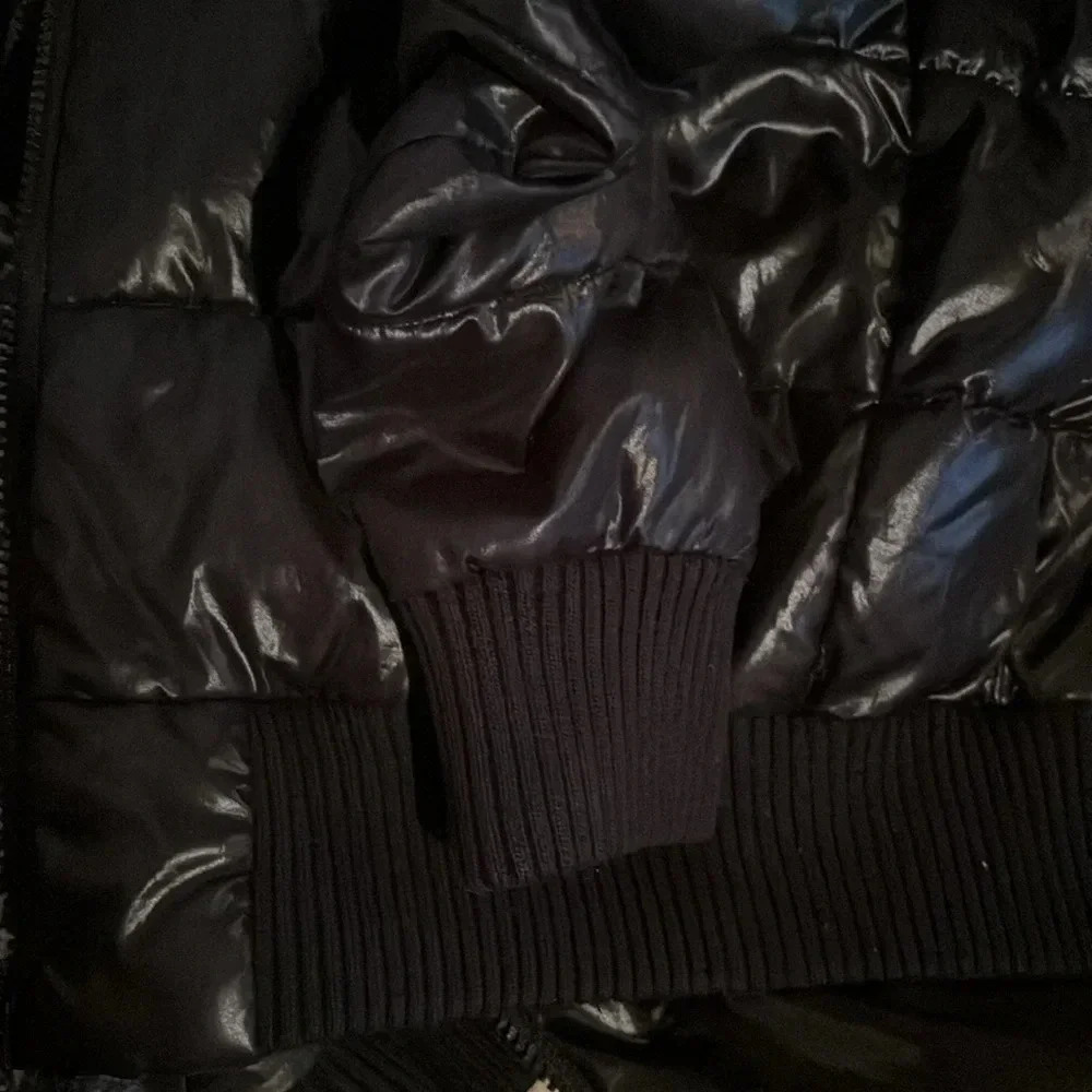 Aeropostale Black Puffer Y2K Full Zip Jacket size M - Picture 8 of 15